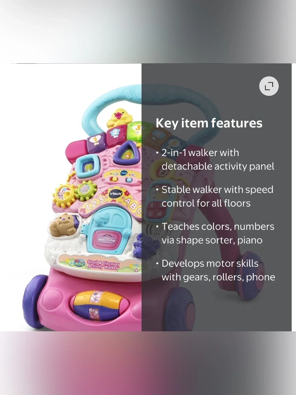 VTech Pink & Blue Activity Walker — Interactive Learning Toy for Toddlers